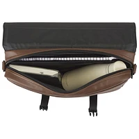 Bugatti Portos Solid 15.6" Laptop Briefcase Bag - Cognac