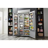 KitchenAid 48" 30 Cu. Ft. Side-By-Side Refrigerator (KBSN708MPA) - Panel Ready