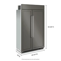 KitchenAid 48" 30 Cu. Ft. Side-By-Side Refrigerator (KBSN708MPA) - Panel Ready
