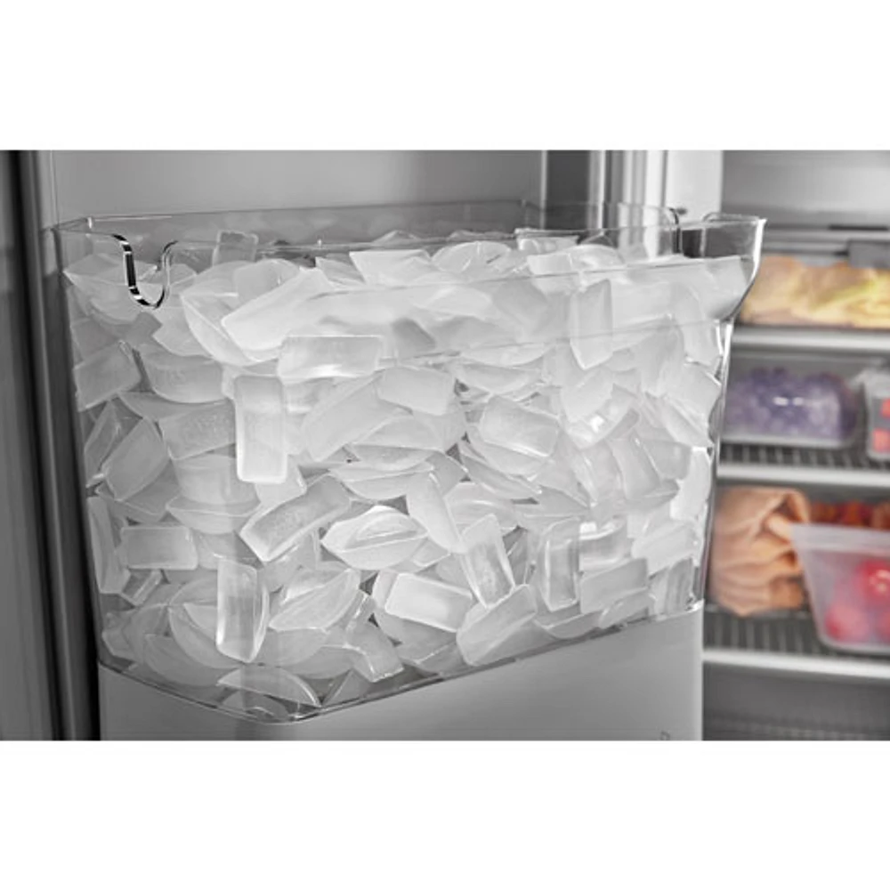 KitchenAid 42" 25.1 Cu Ft Side-By-Side Refrigerator w/ Water & Ice Dispenser (KBSD702MSS) -PrintShield Stainless