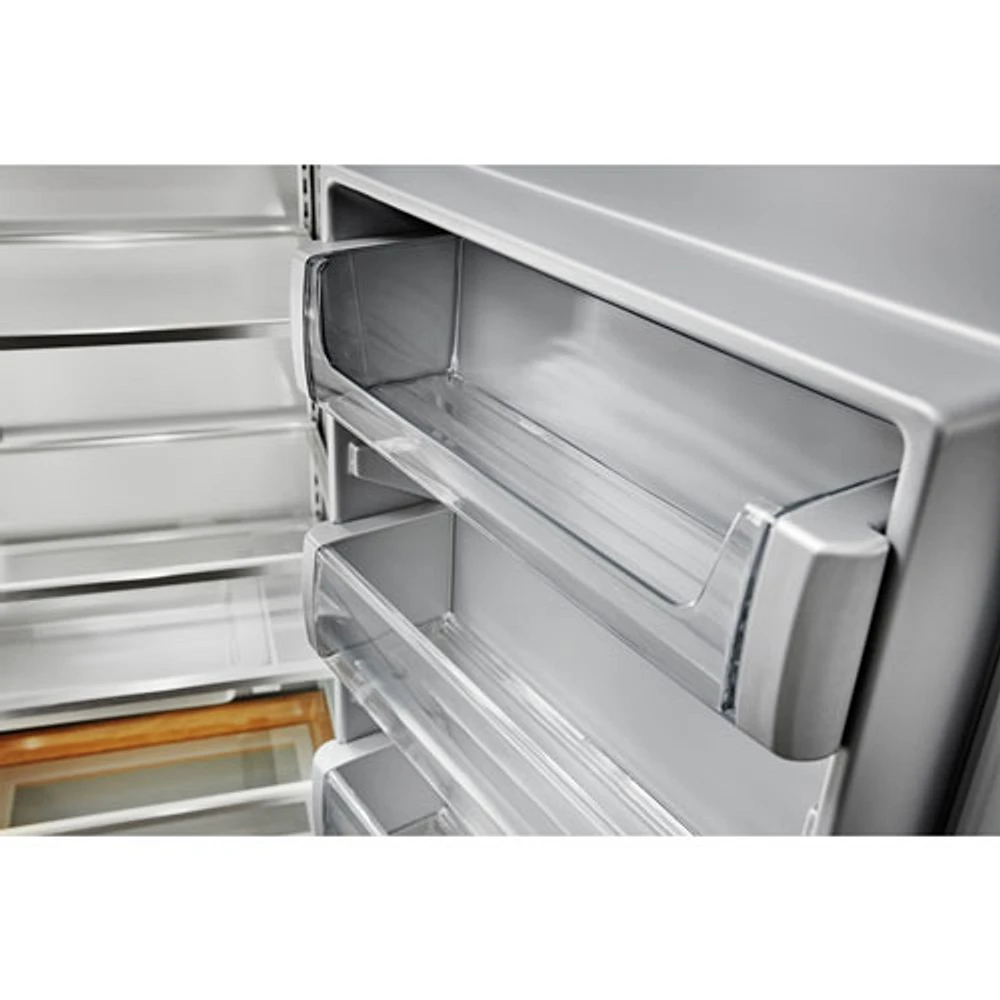 KitchenAid 42" 25.1 Cu Ft Side-By-Side Refrigerator w/ Water & Ice Dispenser (KBSD702MSS) -PrintShield Stainless
