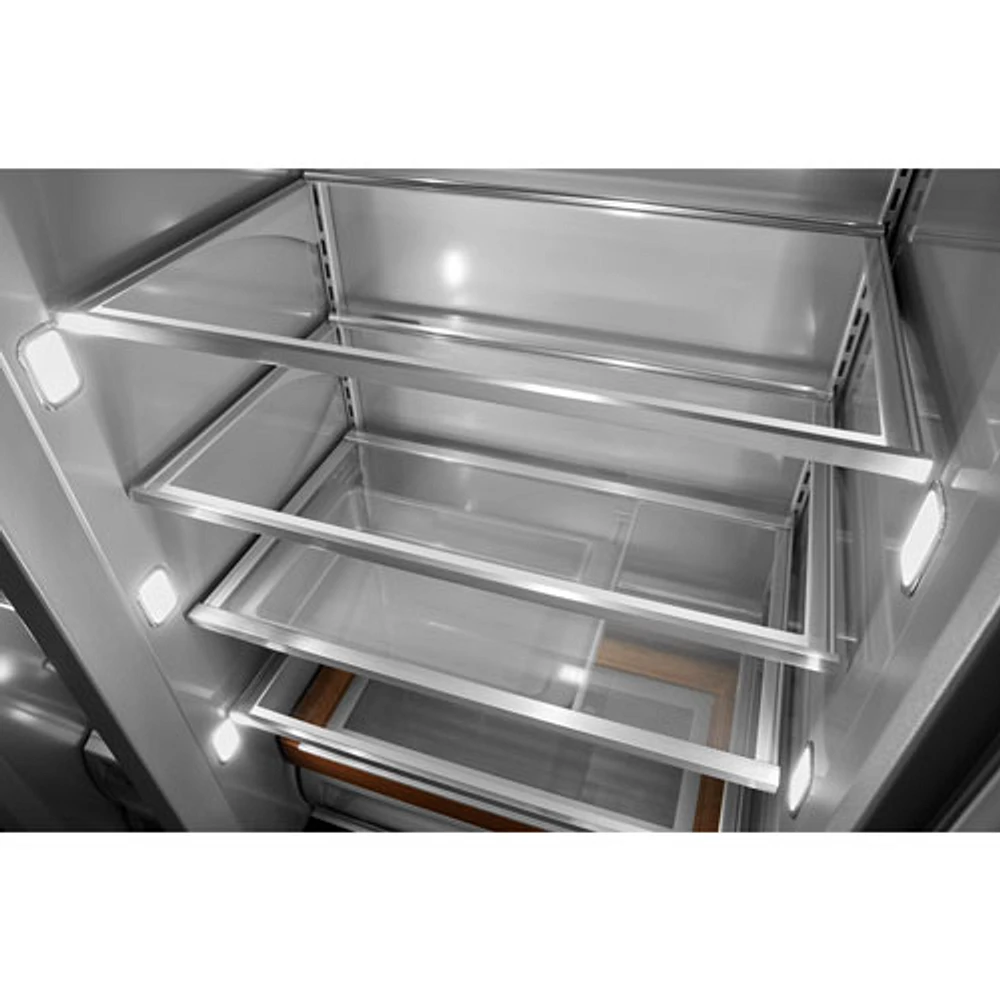 KitchenAid 42" 25.1 Cu Ft Side-By-Side Refrigerator w/ Water & Ice Dispenser (KBSD702MSS) -PrintShield Stainless