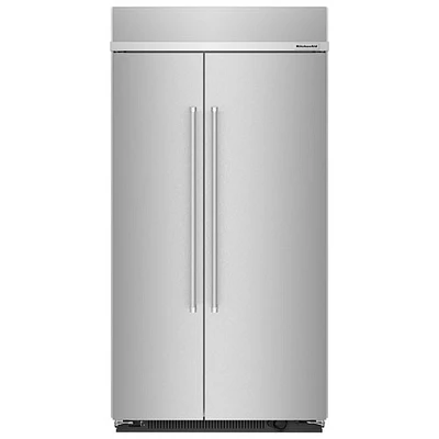 Réfrigérateur à congélateur juxtaposé 25,5 pi³ 42 po de KitchenAid (KBSN702MPS) - Acier inoxydable