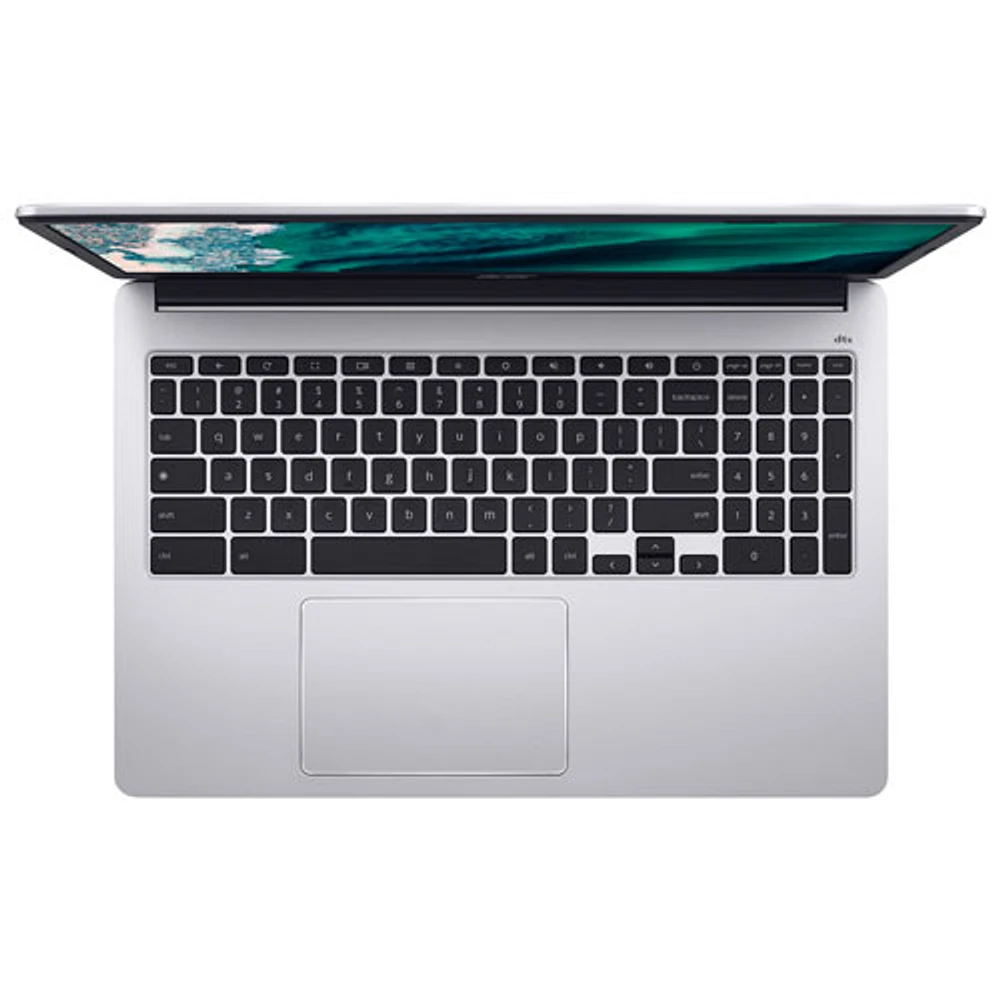 Chromebook de 15,6 po d'Acer - Argenté (Celeron N4500 d'Intel/128 Go/RAM 8 Go/ChromeOS)