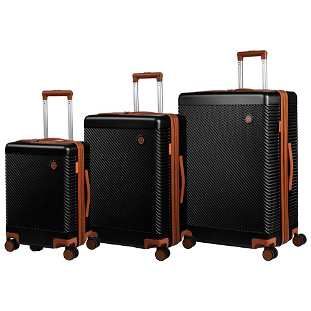 Champs Dream Collection 3-Piece Hard Side Expandable Luggage Set - Black