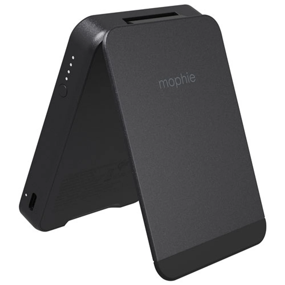 Chargeur portable de 5000 mAh avec support Snap+ Qi2 de Mophie - Noir