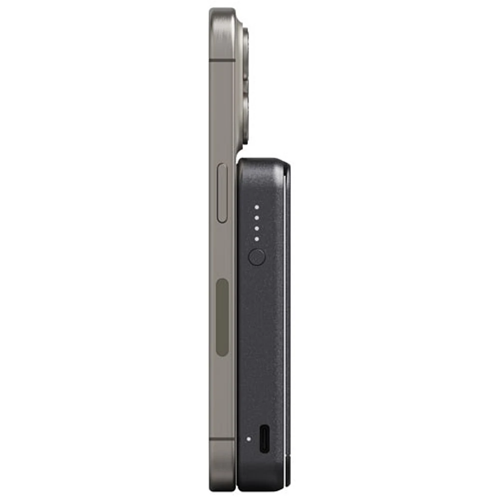 Chargeur portable de 5000 mAh avec support Snap+ Qi2 de Mophie - Noir