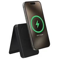 Chargeur portable de 5000 mAh avec support Snap+ Qi2 de Mophie - Noir