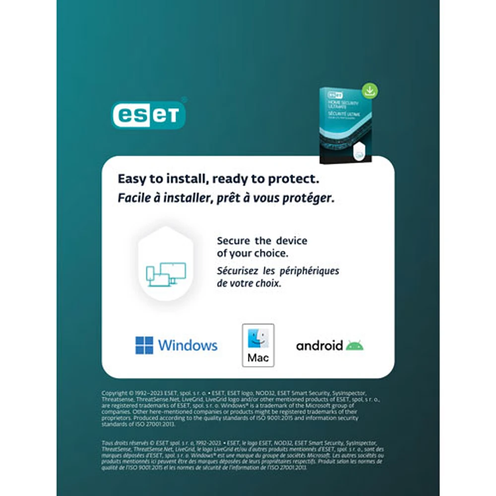 ESET Home Security Ultimate (PC/Mac) - appareils - 1 an