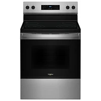 Whirlpool 3 Series 30" 5.3 Cu. Ft. Self-Clean 4-Element Freestanding Electric Range (YWFES3530RS) - SS