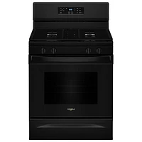 Whirlpool 3 Series 30" 5.3 Cu. Ft. Self-Clean Freestanding Gas Range (WFGS3530RB) - Black