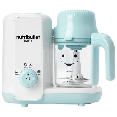 Robot-cuiseur vapeur Nutribullet Baby Steam & Blend - Blanc mat/Bleu