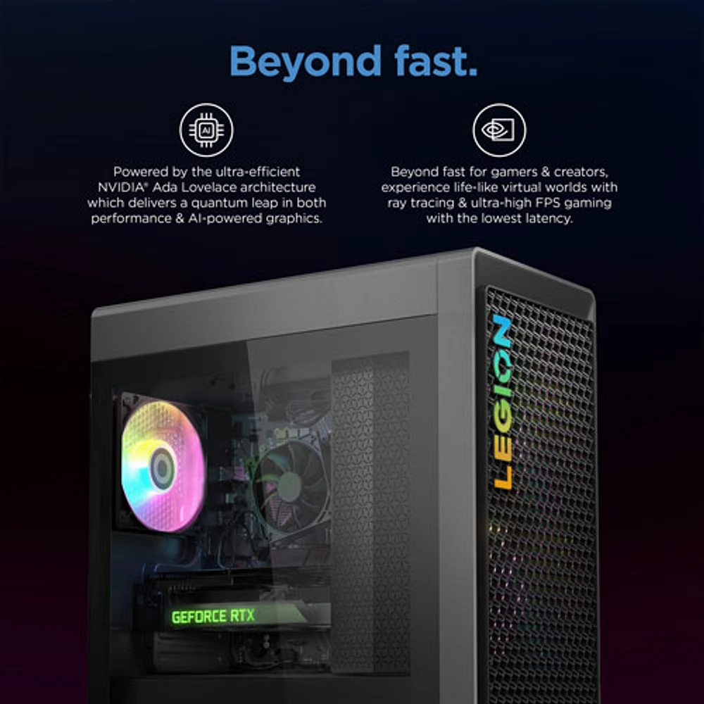 Lenovo Legion Tower 5 Gaming PC - Storm Grey (AMD Ryzen 5 7600/16GB RAM/512GB SSD/RTX 4060/Windows 11)