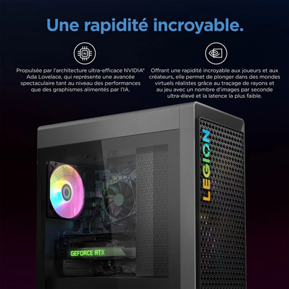 Lenovo Legion Tower 5 Gaming PC - Storm Grey (AMD Ryzen 5 7600/16GB RAM/512GB SSD/RTX 4060/Windows 11)