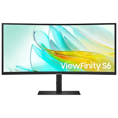 Moniteur de jeu FreeSync ACL incurvé AV QHD 100 Hz 34 po GTG 5 ms ViewFinity S6 de Samsung (LS34C654UANXGO) - Noir