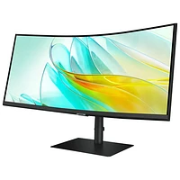 Moniteur de jeu FreeSync ACL incurvé AV QHD 100 Hz 34 po GTG 5 ms ViewFinity S6 de Samsung (LS34C654UANXGO) - Noir