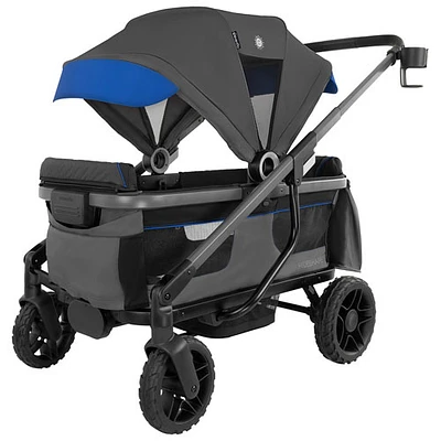 Chariot poussette double Shyft Rideshare d'Evenflo - Bleu électrique