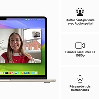 Apple MacBook Air 13" w/ Touch ID (2024) - Starlight (Apple M3 Chip / 512GB SSD / 16GB RAM) - French