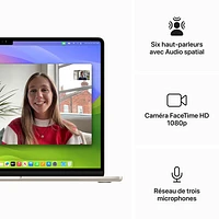 Apple MacBook Air 15" w/ Touch ID (2024) - Starlight (Apple M3 Chip / 512GB SSD / 16GB RAM) - French
