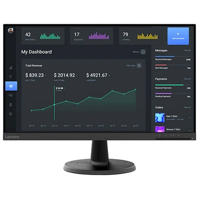 Moniteur de jeu FreeSync DEL AV HD intégrale IPS 75 Hz 4 ms 23,8 po D24-40 de Lenovo (67A2KCC6US) - Exclusivité Best Buy