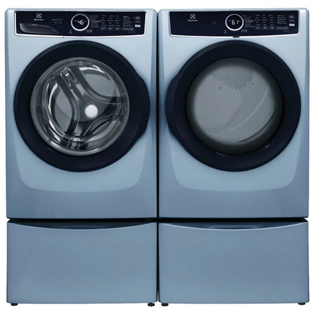 Sécheuse électrique à vapeur et à chargement frontal de 8,0 pi³ d'Electrolux (ELFE743CAG) - Bleu glacier
