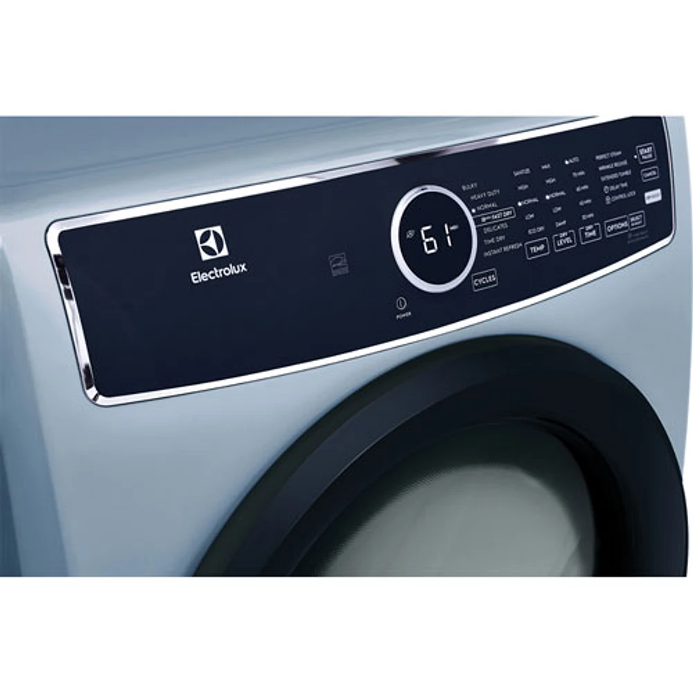 Sécheuse électrique à vapeur et à chargement frontal de 8,0 pi³ d'Electrolux (ELFE743CAG) - Bleu glacier