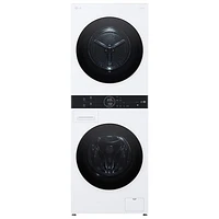 LG WashTower 2.8 Cu. Ft. Front Load Washer & 4.2 Cu. Ft. Heat Pump Dryer Laundry Centre (WKHC152HWA) - White