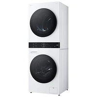 LG WashTower 2.8 Cu. Ft. Front Load Washer & 4.2 Cu. Ft. Heat Pump Dryer Laundry Centre (WKHC152HWA) - White