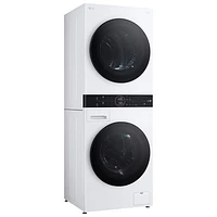 LG WashTower 2.8 Cu. Ft. Front Load Washer & 4.2 Cu. Ft. Heat Pump Dryer Laundry Centre (WKHC152HWA) - White