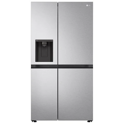 Réfrigérateur à congélateur juxtaposé 22,5 pi³ 36 po avec distributeur d'eau et de glaçons de LG (LS23C4230V) - Sorbet métal