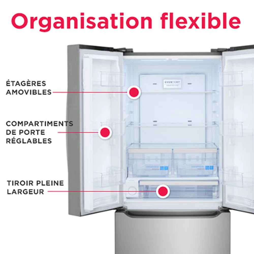 Réfrigérateur à deux portes 20 pi³ 30 po avec distributeur d'eau Gallery de Frigidaire (GRFN2023AF) - Acier inoxydable