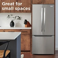 Frigidaire Gallery 30" 20 Cu. Ft. French Door Refrigerator w/Water Dispenser (GRFN2023AF) - Stainless Steel