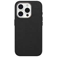 OtterBox Symmetry Cactus Leather Fitted Hard Shell Case for iPhone 15 Pro - Black