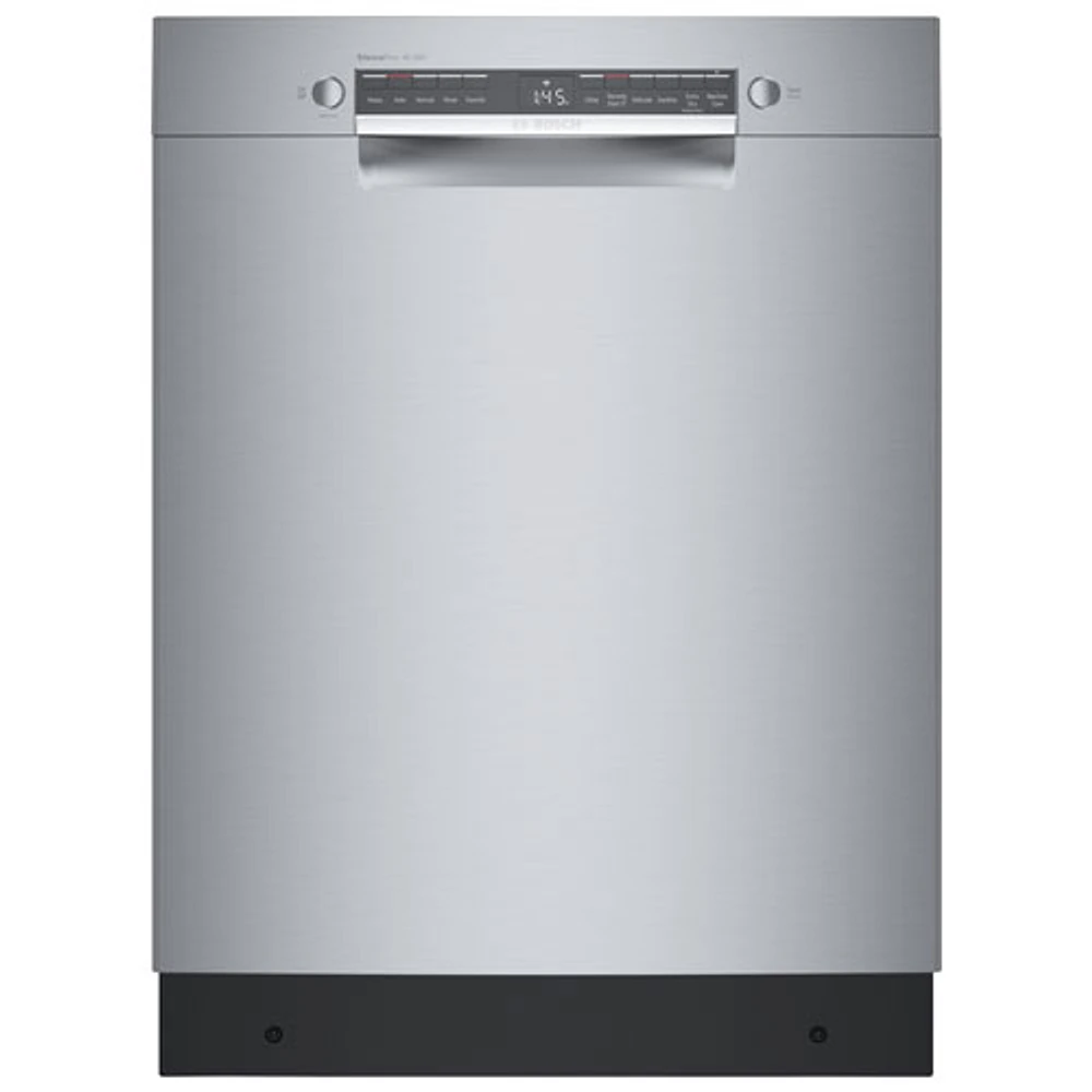 Bosch 300 Series 24" 46dB Built-In Dishwasher with Stainless Steel Tub (SGE53C55UC) - Stainless Steel