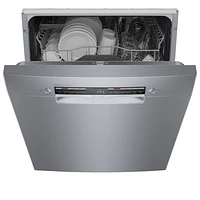 Bosch 300 Series 24" 46dB Built-In Dishwasher with Stainless Steel Tub (SGE53C55UC) - Stainless Steel