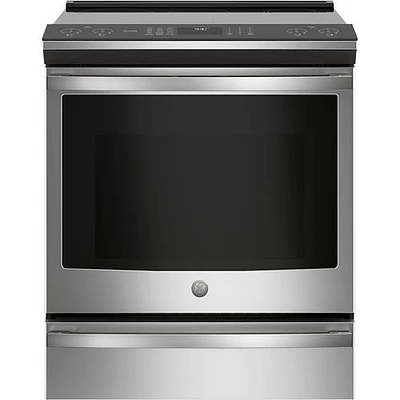 Boîte ouverte - Cuisinière encastrable à induction à convection véritable avec 5 éléments 5,3 pi³ 30 po Profile de GE - Endommagé