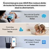 Routeur Wi-Fi 6 bibande sans fil AX3000 d'ASUS (RT-AX57 Go)