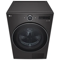 LG 7.8 Cu. Ft. Heat Pump Electric Dryer (DLHC5502V) - Black Steel