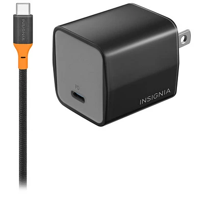 Chargeur mural USB-C PD de 45 W d'Insignia avec câble tissé USB-C de 6 pi (NS-MW3145C1B24B-C) - Exclusivité Best Buy