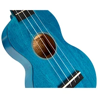 Ukulélé Slimline de Mahalo (MS1-TBU) - Bleu transparent