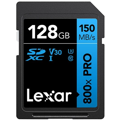 Carte mémoire SDXC Blue de 150 Mo/s et Go de Lexar