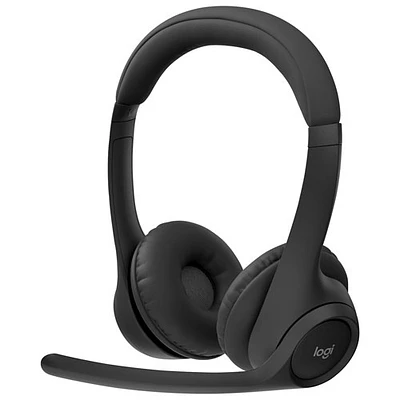 Casque d'écoute sans fil Bluetooth Zone 300 avec microphone à suppression du bruit de Logitech - Graphite