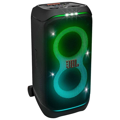 Haut-parleur sans fil Bluetooth résistant aux éclaboussures Partybox Stage 320 de JBL - Noir