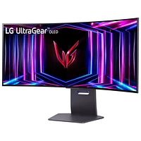 LG UltraGear 34" 1440p UWQHD 240Hz 0.03ms GTG Curved OLED LED G-Sync FreeSync Gaming Monitor (34GS95QE-B) - Purple-Grey