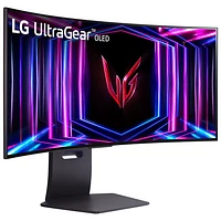 LG UltraGear 34" 1440p UWQHD 240Hz 0.03ms GTG Curved OLED LED G-Sync FreeSync Gaming Monitor (34GS95QE-B) - Purple-Grey