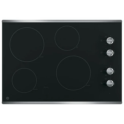 Surface de cuisson électrique de 30 po à 4 éléments de GE (JP3030SWSS) - Acier inoxydable