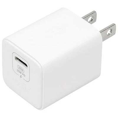 Chargeur mural PD GaN USB-C de 20 W Vibrance de LOGiiX - Blanc