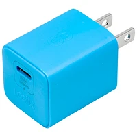 Chargeur mural PD GaN USB-C de 20 W Vibrance de LOGiiX - Turquoise