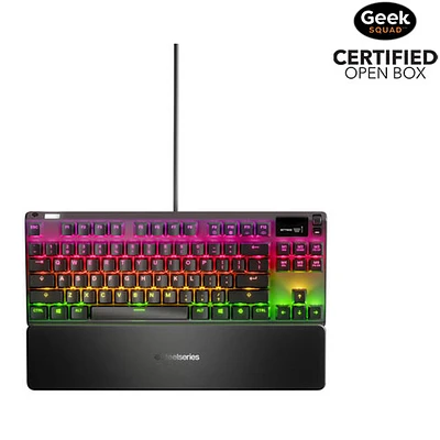 Boîte ouverte - Clavier de jeu mécanique rétroéclairé Red Apex 7 sans pavé numérique de SteelSeries