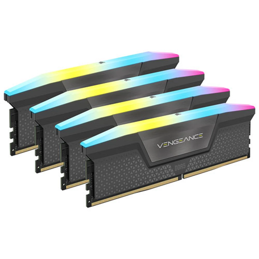 Mémoire DDR5 32 Go (2 x 16 Go) 6000 MHz Vengeance RGB de Corsair pour PC (CMH32GX5M2B6000Z30K)